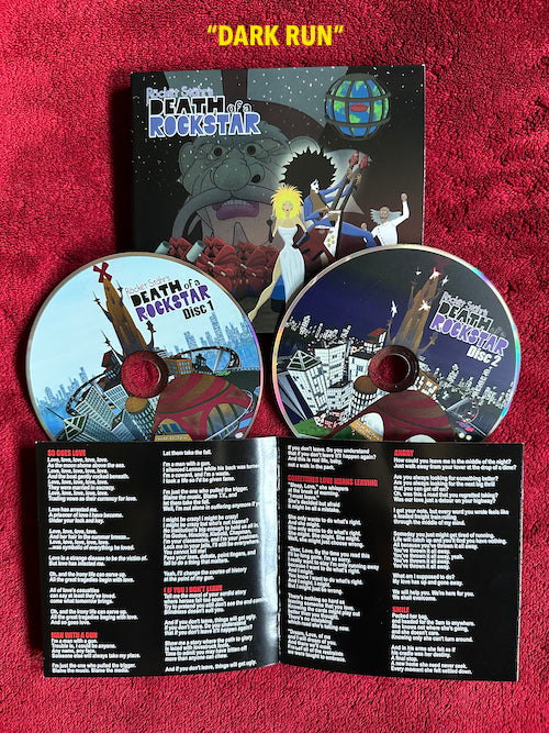 Limited Edition, numbered, signed, "Dark Run" of the 2-CD Soundtrack of "Röckët Stähr's Death of a Rockstar" w/ Digital Download